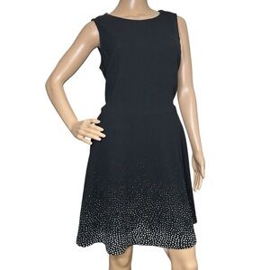 Apt. 9 black dress with white speckles NWT Large